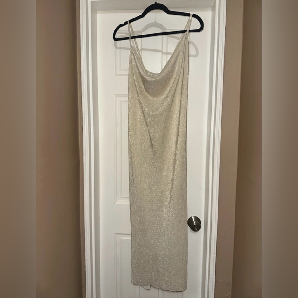 Pretty Little Thing Champagne Midi Dress